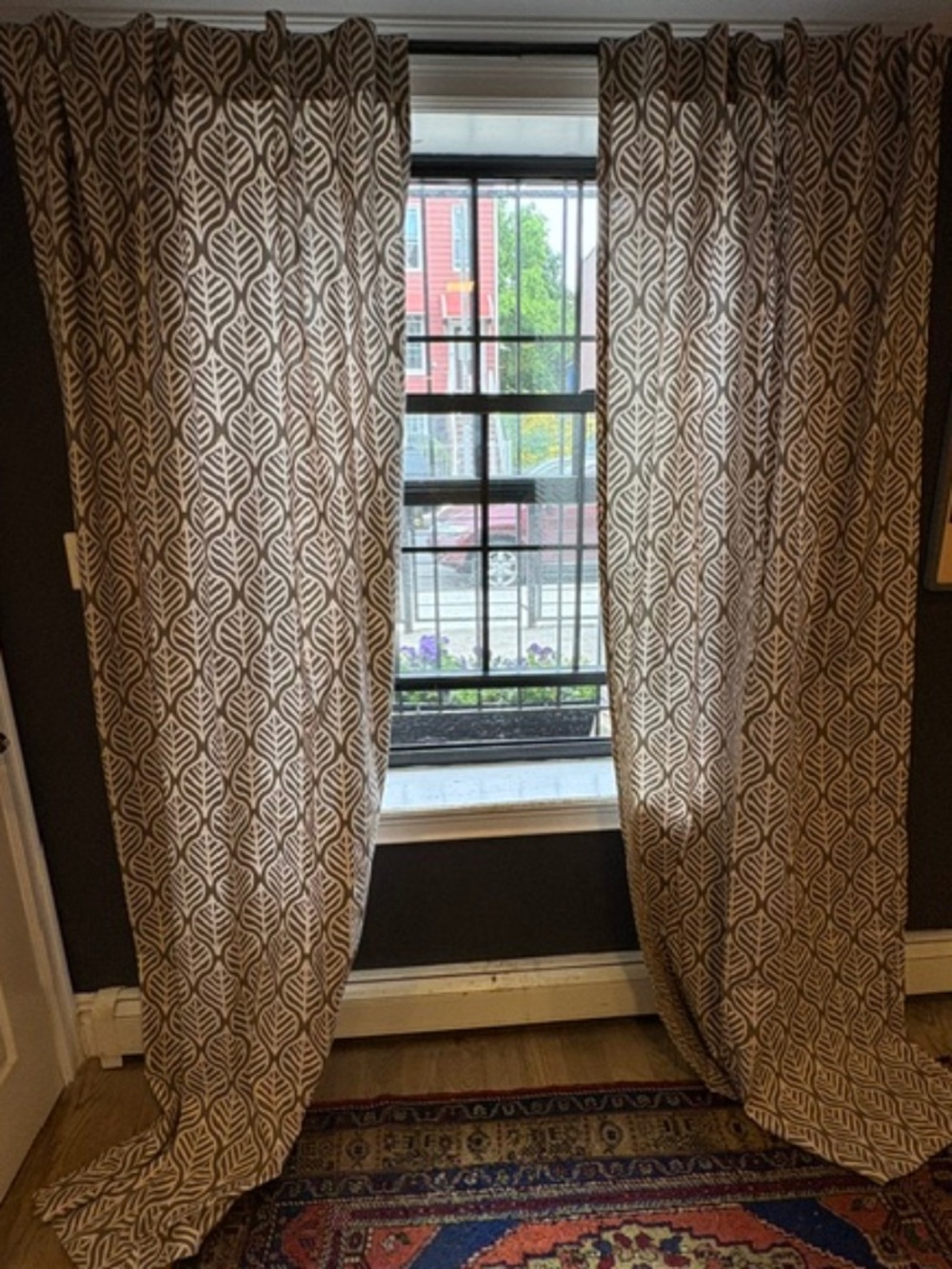 West Elm Curtains with Pretty Block Print